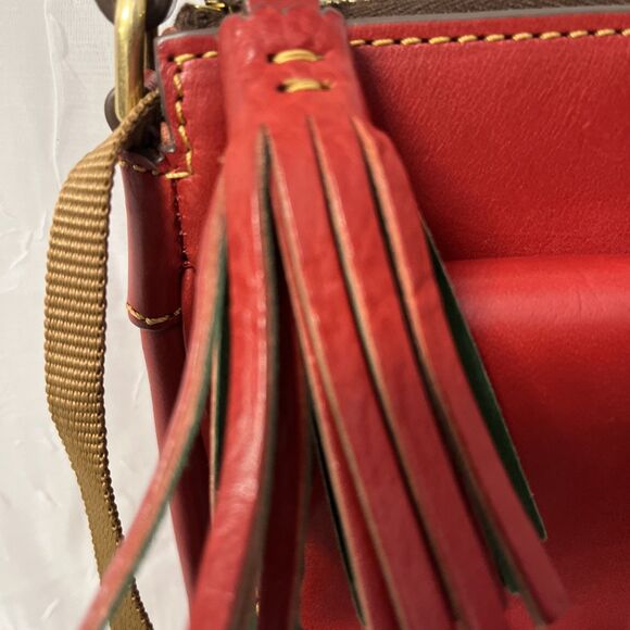 Dooney & Bourke Florentine Pocket Crossbody Handbag Red - Picture 4 of 14